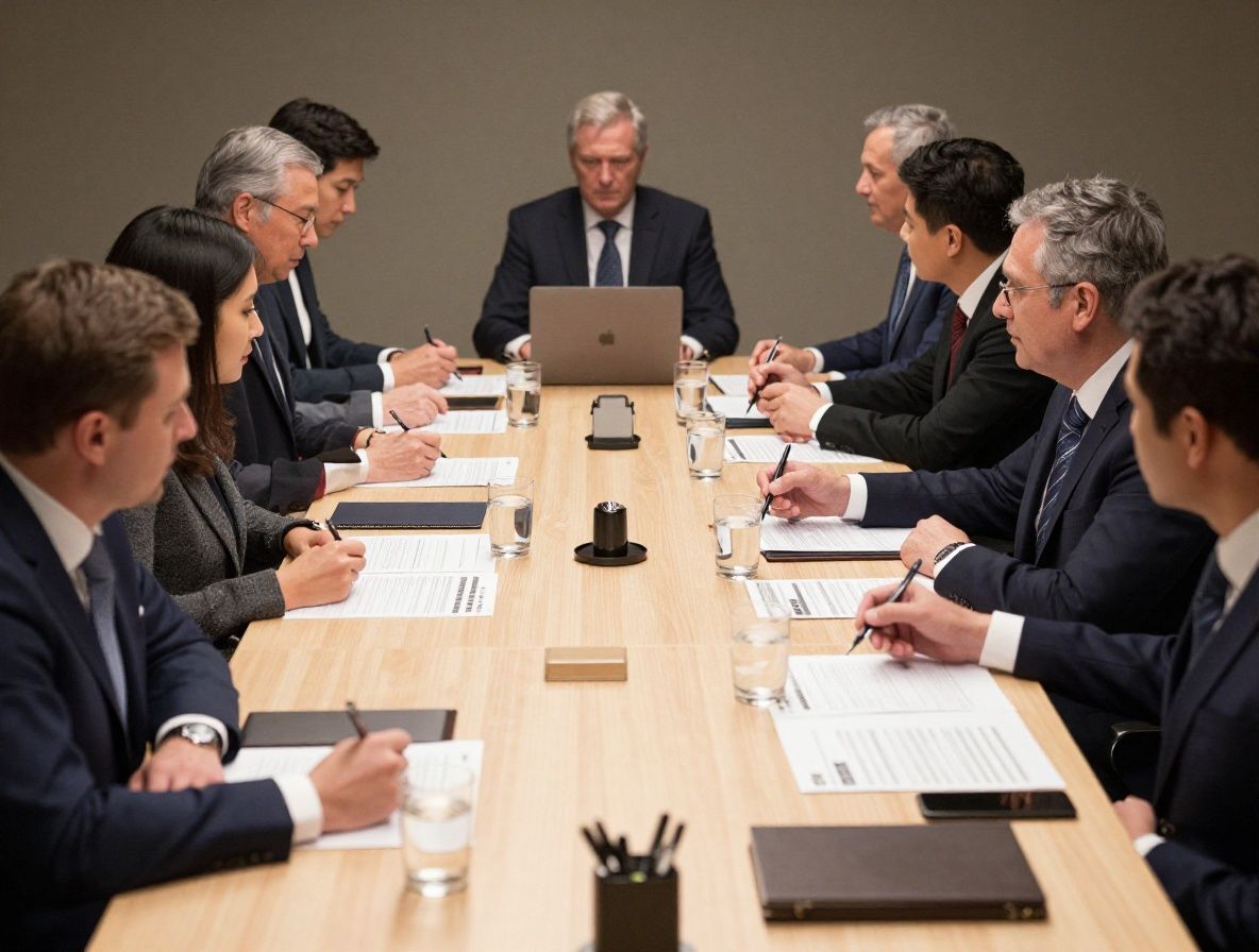 Elegantný pracovný stôl s listovým papierom, perom a čajom v mlhavom rannom svetle, navodzujúci pokojnú atmosféru premyslenej komunikácie a odborného dialógu